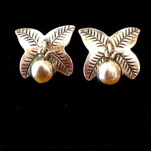 $52  Vintage Bell Screw Back Estate Earrings  Well Marked